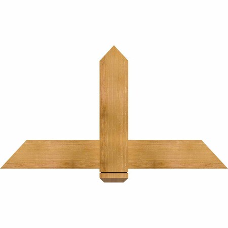 Ekena Millwork Eugene Rough Sawn Timber Gable Bracket, Western Red Cedar, 48"W x 26"H x 2"D x 6"F, 13/12 Pitch GBW048X26X0206EUG00RWR